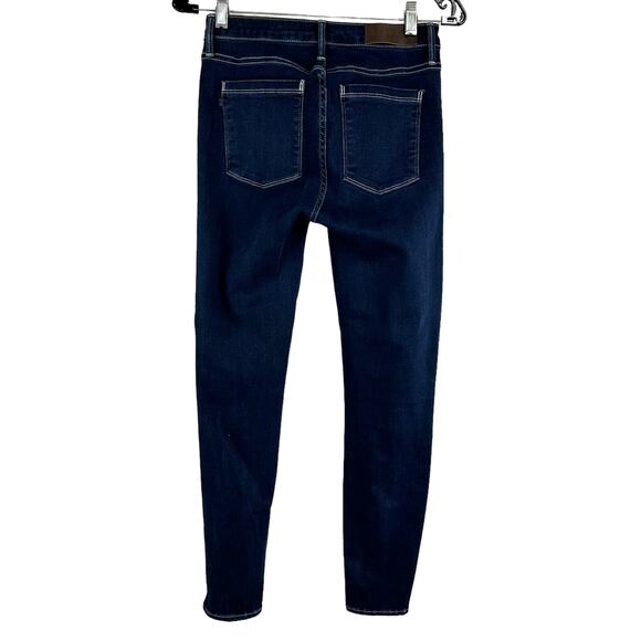 Parker Smith Skinny Step Hem Dark Wash Jeans Size 27 EUC Mid Rise Stretch Denim - Picture 2 of 8